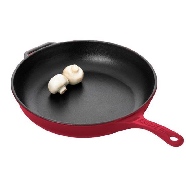 Kitchen Style - Chasseur Fry Pan with Cast Handle 28cm - Federation Red - Pans