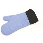 Kitchen Style - Cuisena Silicone/Fabric Oven Glove  Blue - Kitchen Supplies
