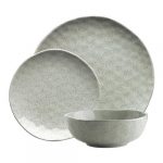 Kitchen Style - Ecology Speckle Duck Egg 12pc Set For Four - Dinnerware Sets