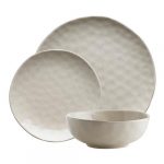 Kitchen Style - Ecology Speckle Oatmeal 12pc Set For Four - Dinnerware Sets