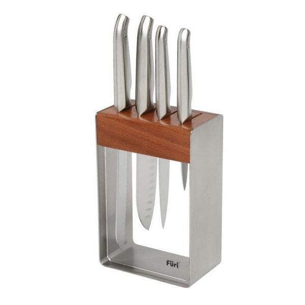 Kitchen Style - Füri Pro Stainless Steel Knife Block Set 5pc - Knife Blocks