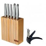 Kitchen Style - Füri Pro Wood Knife Block Set 7pc (including diamond sharpener) - Kitchen Supplies