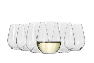 Krosno Harmony Stemless White Wine Set of 6