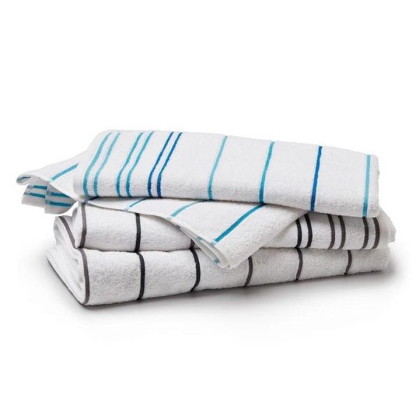 Kitchen Style - L&M Home Resort Towel Charcoal/White Stripe 80x180cm - Kitchen Supplies