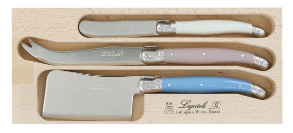 Kitchen Style - Laguiole Andre Verdier Debutant Cheese Knife Set 3 Piece Jardin - Cutlery Set
