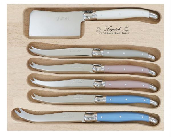 Kitchen Style - Laguiole Andre Verdier Debutant Cheese Knife Set 6 Piece Jardin - Cutlery Set