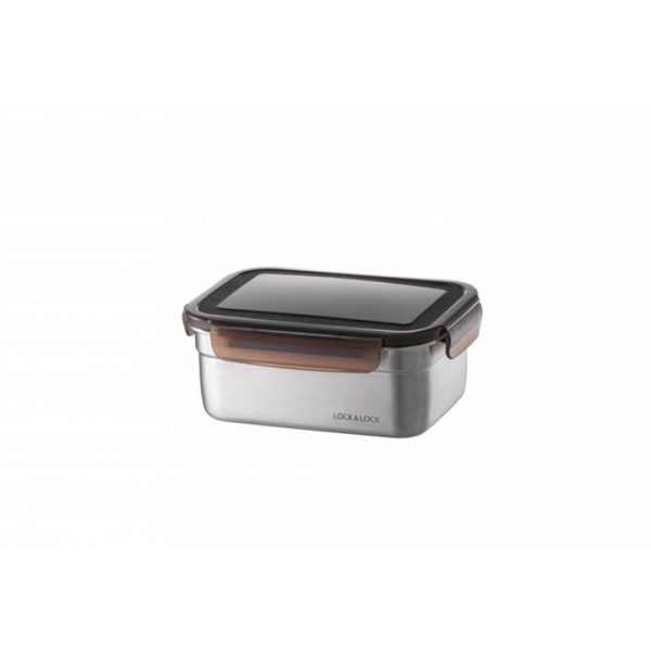 Kitchen Style - Lock & Lock Food-Safe Stainless Steel Rectangular container 1.1L - Kitchen Supplies