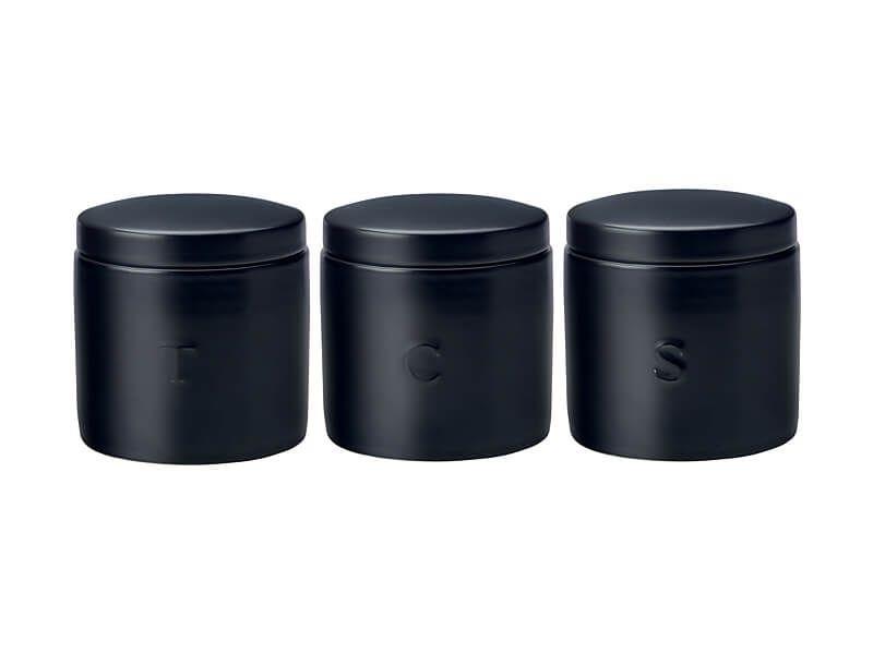 Maxwell & Williams Canister 600ml Set of 3 Black