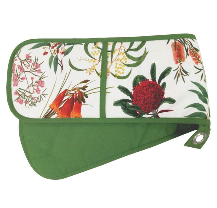 Maxwell & Williams Royal Botanic Double Oven Glove Green