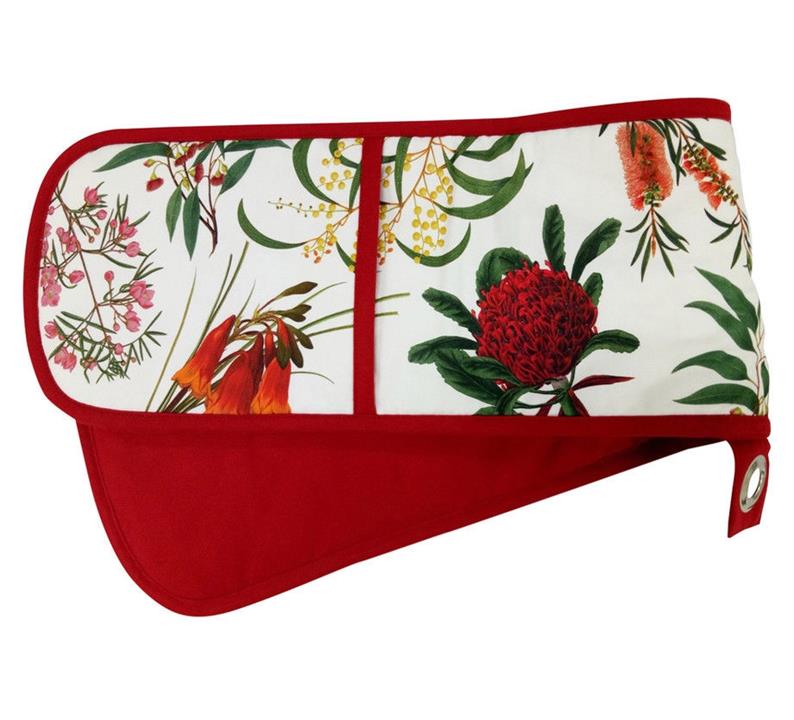 Maxwell & Williams Royal Botanic Double Oven Glove Red