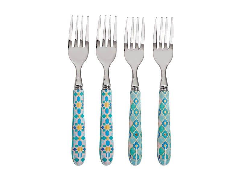 Maxwell & Williams Teas & C’s Kasbah Cake Fork Set of 4 Mint Gift Boxed
