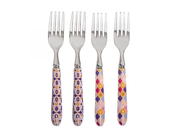 Kitchen Style - Maxwell & Williams Teas & C's Kasbah Cake Fork Set of 4 Rose Gift Boxed - Kitchen Supplies