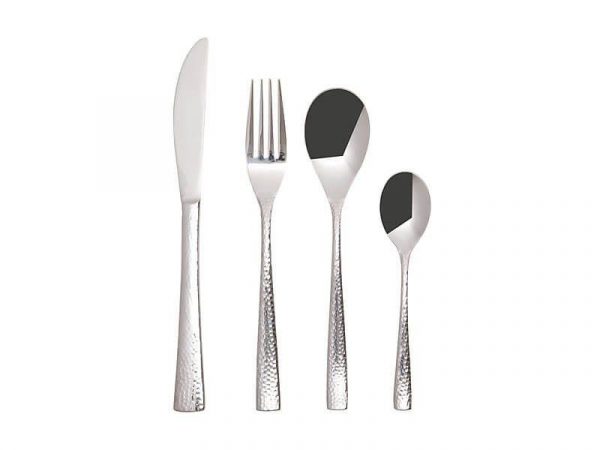 Kitchen Style - Maxwell & Williams Wayland Hammered Cutlery Set 16 Piece Silver - Dinnerware & Serveware