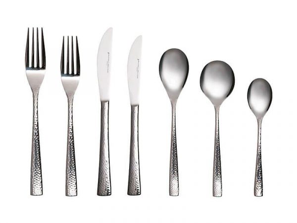 Kitchen Style - Maxwell & Williams Wayland Hammered Cutlery Set 42 Piece - Dinnerware & Serveware