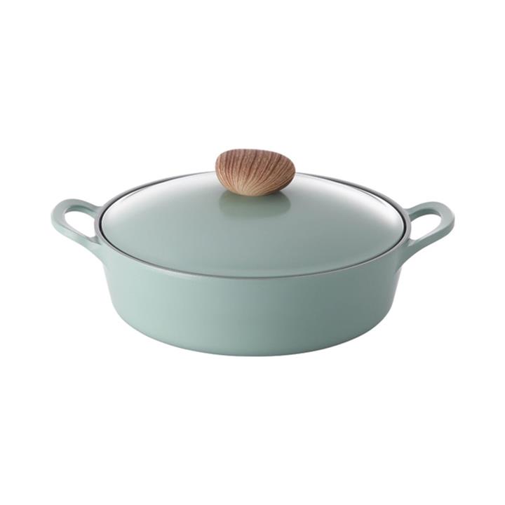 Neoflam Retro 22cm Casserole 2.8L Green Demer Induction with Die-Casted Lid