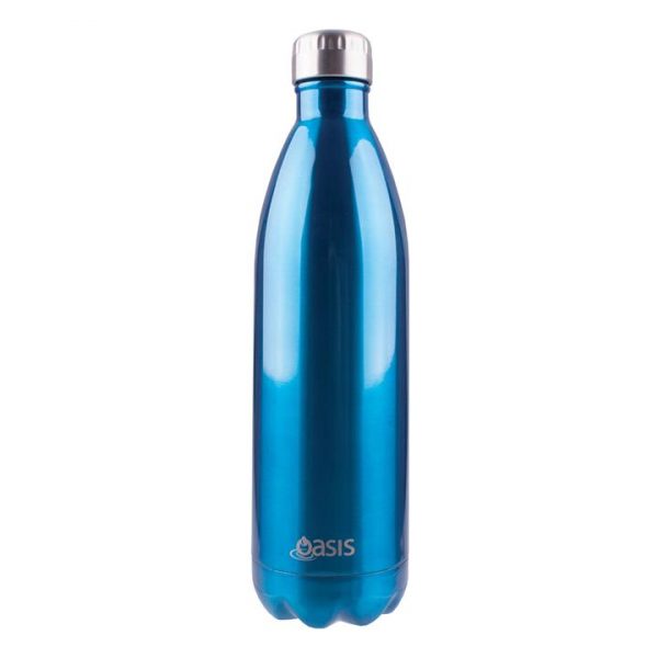 Kitchen Style - Oasis Stainless Steel Insulated Drink Bottle 1 Ltr Aqua - Drinkware