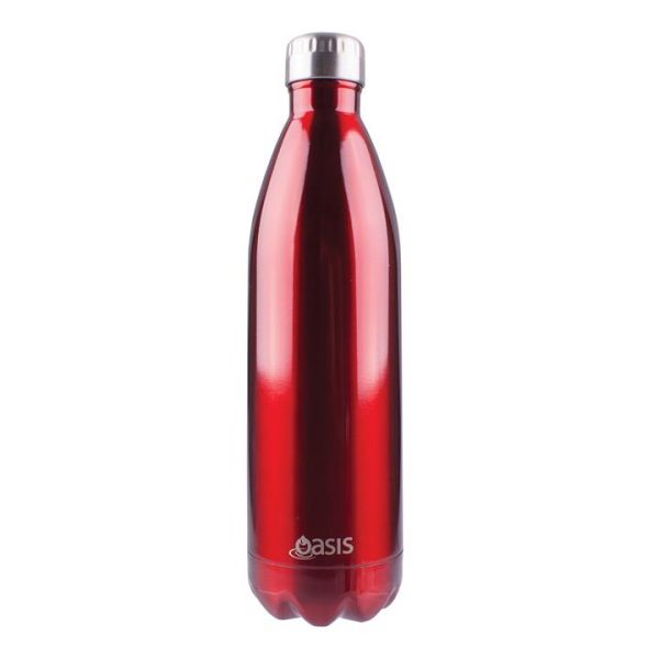 Kitchen Style - Oasis Stainless Steel Insulated Drink Bottle 1 Ltr Red - Drinkware