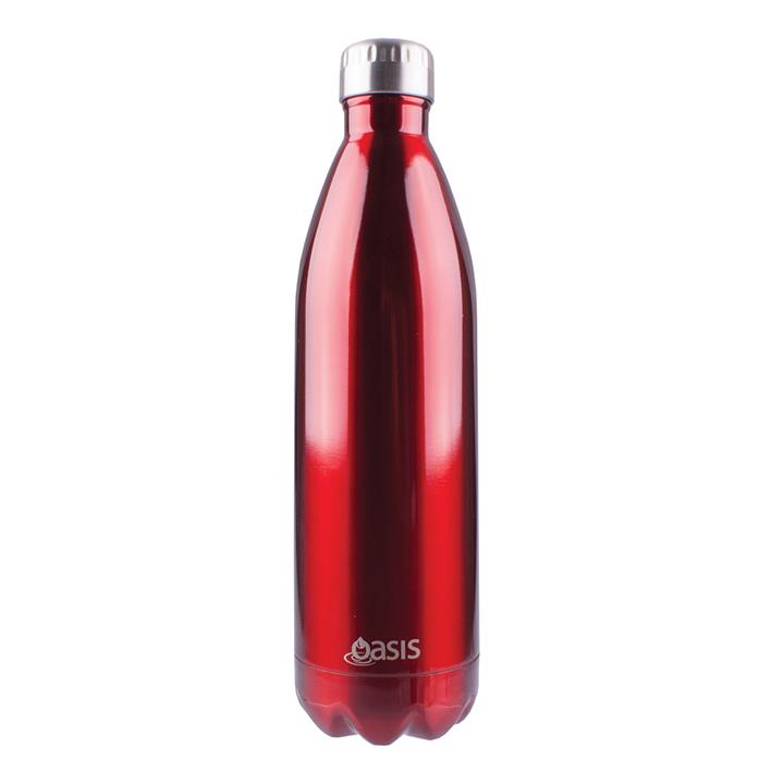 Oasis Stainless Steel Insulated Drink Bottle 1 Ltr Red