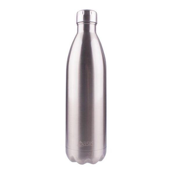 Kitchen Style - Oasis Stainless Steel Insulated Drink Bottle 1 Ltr Silver - Drinkware