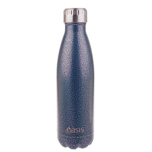 Oasis Stainless Steel Insulated Drink Bottle 750ml Hammertone Blue