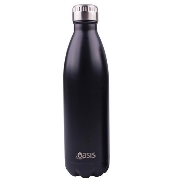 Kitchen Style - Oasis Stainless Steel Insulated Drink Bottle 750ml Matte Black - Drinkware