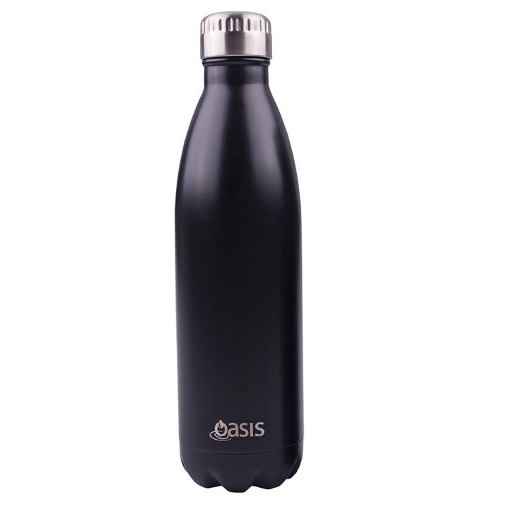 Oasis Stainless Steel Insulated Drink Bottle 750ml Matte Black