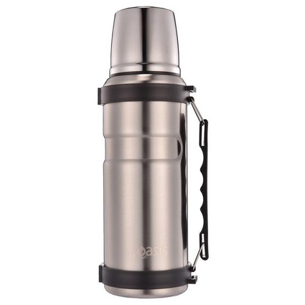 Kitchen Style - Oasis Stainless Steel Insulated Vacuum Flask 1 Ltr Silver - Drinkware