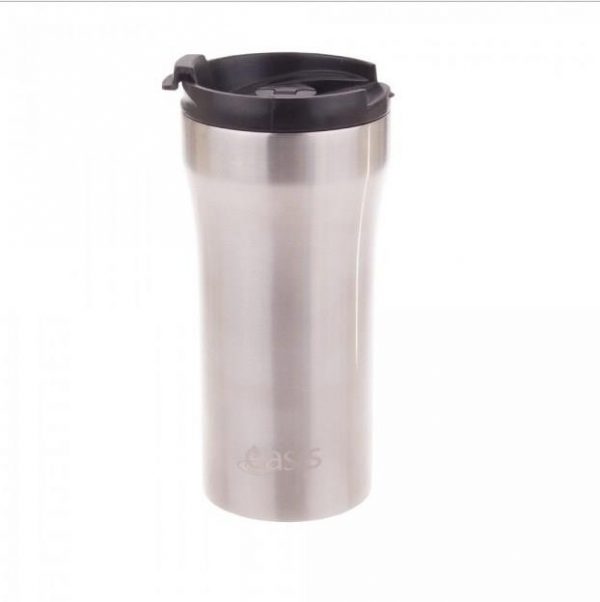 Kitchen Style - Oasis Stainless Steel Vacuum Insulated Plunger Travel Cup 350ml Silver - Drinkware