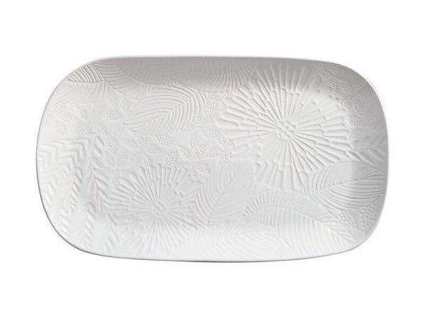 Kitchen Style - Panama Oblong Platter 39x23cm White Gift Boxed - Platters