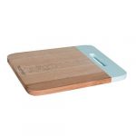 Kitchen Style - Peer Sorensen Acacia Beech wood serving board with slot handle Colour: Duck Egg Blue 30 x 24 x 1.5cm - Kitchen Supplies