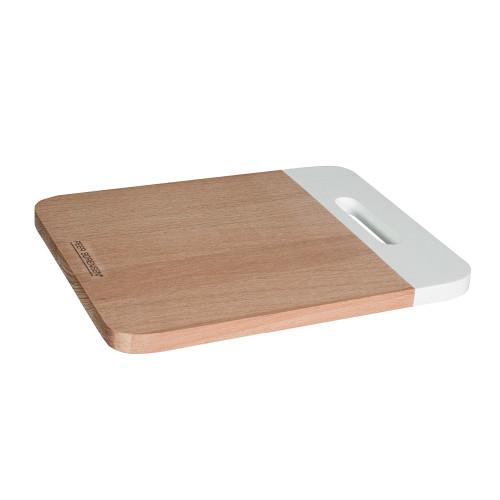 Peer Sorensen Acacia Beech wood serving board with slot handle Colour: White 30 x 24 x 1.5cm