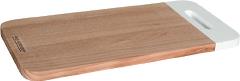 Peer Sorensen Acacia Beech wood serving board with slot handle Colour: White 40 x 20 x 1.5cm
