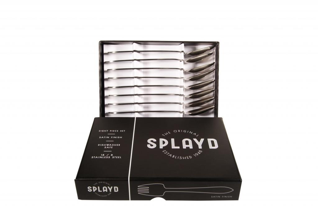 Splayd Black Label Stainless Steel Satin 8pc Set