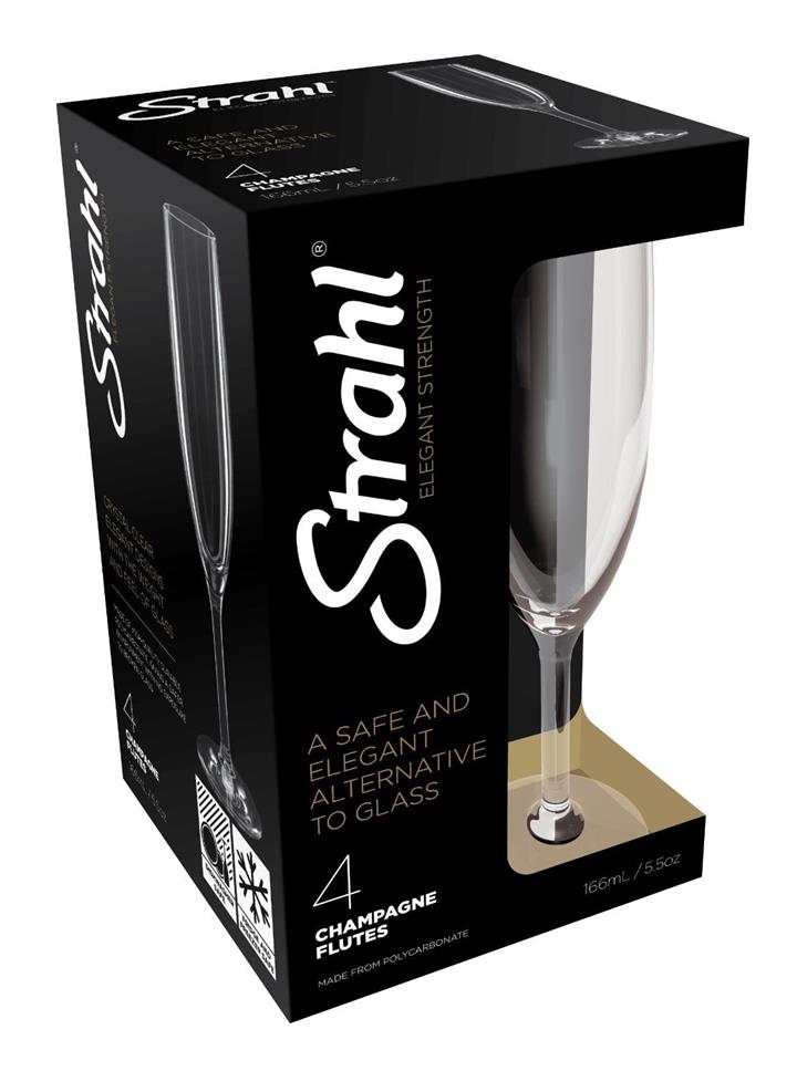 Strahl Champagne Flute Set of 4, 166ml