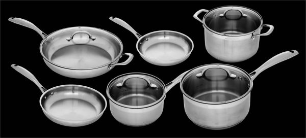 Kitchen Style - Swiss Diamond Premium Steel 10 piece Cookware Set - Cookware