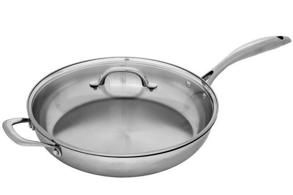 Kitchen Style - Swiss Diamond Premium Steel 28cm x 5cm 4.0l Saute Pan with lid - Cookware