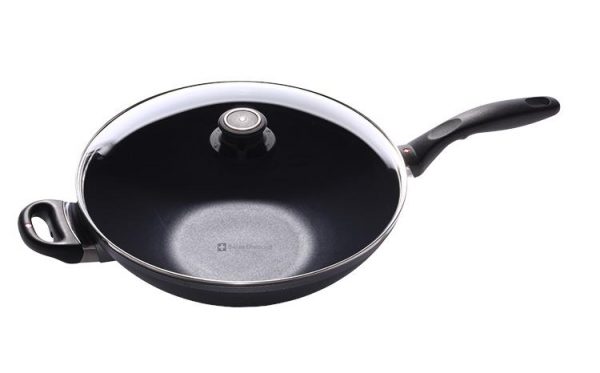 Kitchen Style - Swiss Diamond XD 32cm 9.5cm deep Wok With Glass Vented Lid - Cookware