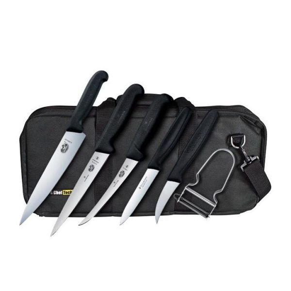 Kitchen Style - Victorinox 7 piece Black Apprentice Hospitality Kit - Cutlery