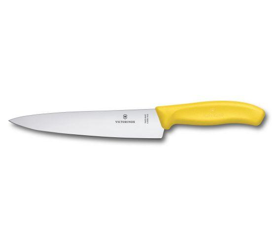 Victorinox Cooks Carving Knife 19cm Wide Blade Classic Yellow Blister
