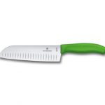 Kitchen Style - Victorinox Santoku Knife 17cm Fluted Wide Blade Classic Green Blister - Cutlery