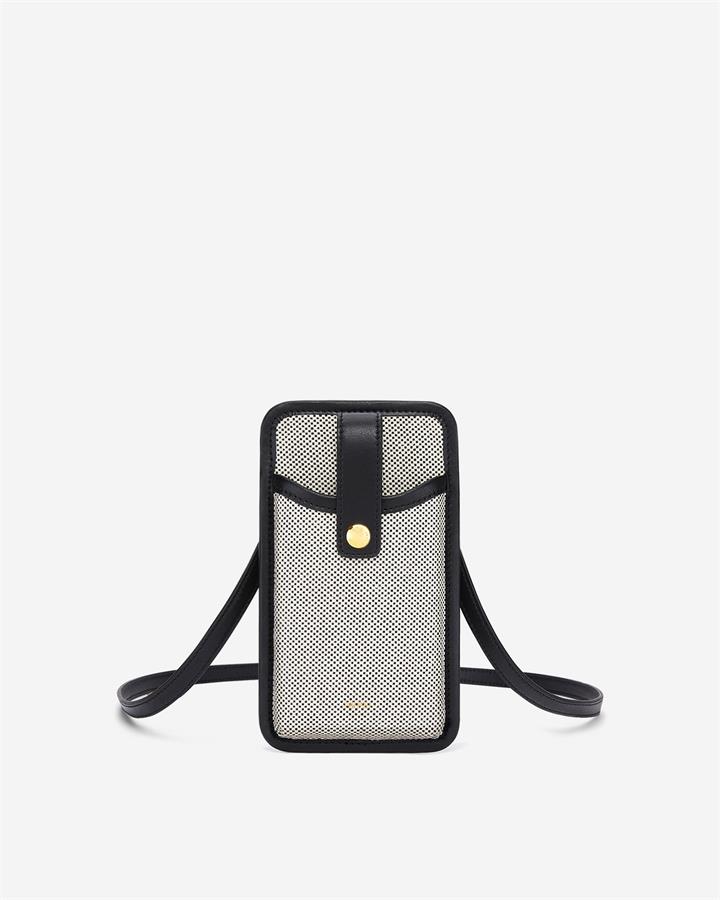 Aylin Canvas Phone Bag – Black