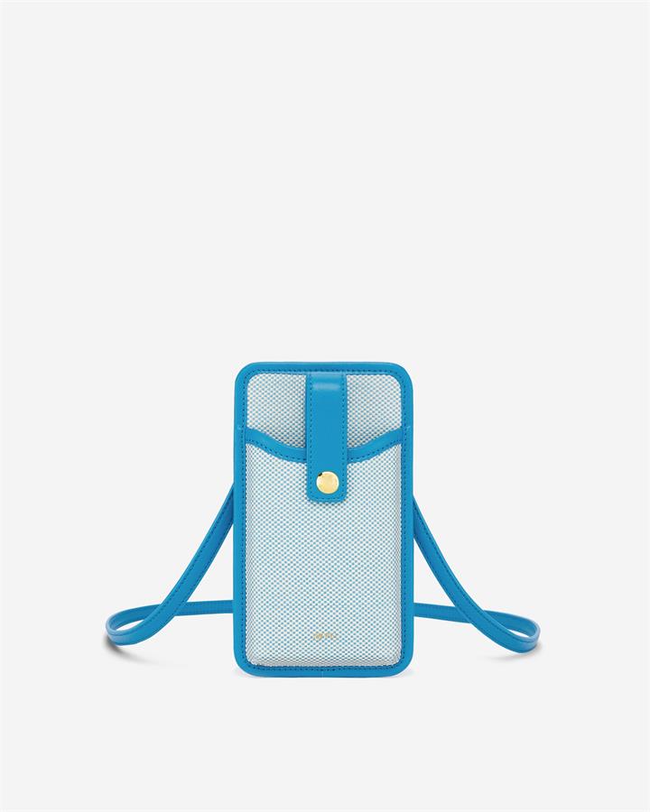 Aylin Canvas Phone Bag – Lake Blue