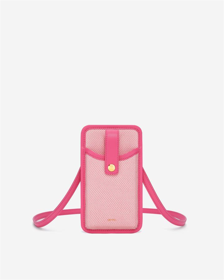 Aylin Canvas Phone Bag – Rose Red