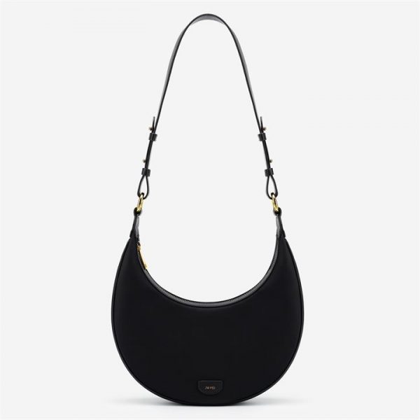 JW PEI - Carly Nylon Saddle Bag - Black - Fashion Women Vegan Bag - Apparel & Accessories > Handbags