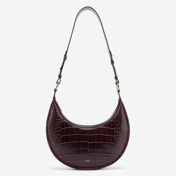 JW PEI - Carly Saddle Bag - Brown Croc - Fashion Women Vegan Bag - Apparel & Accessories > Handbags