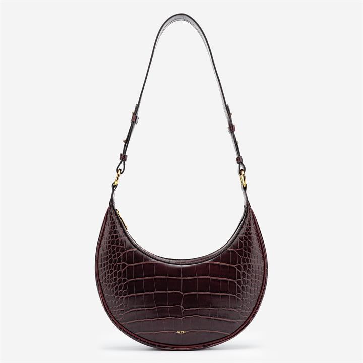 Carly Saddle Bag – Brown Croc – Fashion Women Vegan Bag