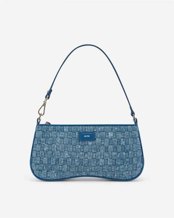 JW PEI - JW PEI Women's Eva Shoulder Handbag - Blue Denim Weave - Apparel & Accessories > Handbags