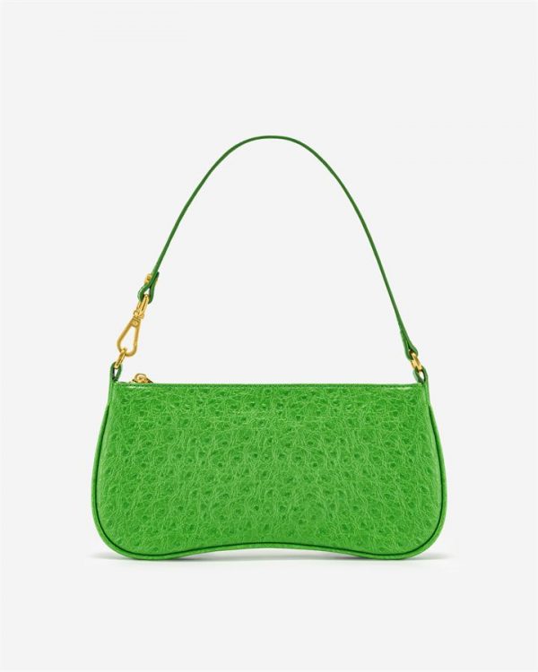 JW PEI - JW PEI Women's Eva Shoulder Handbag - Grass Green Ostrich - Apparel & Accessories > Handbags