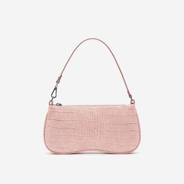 JW PEI - Eva Shoulder Bag - Pink Croc - Fashion Women Vegan Bag - Apparel & Accessories > Handbags