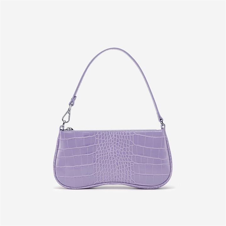 Eva Shoulder Bag – Purple Croc – Fashion Women Vegan Bag